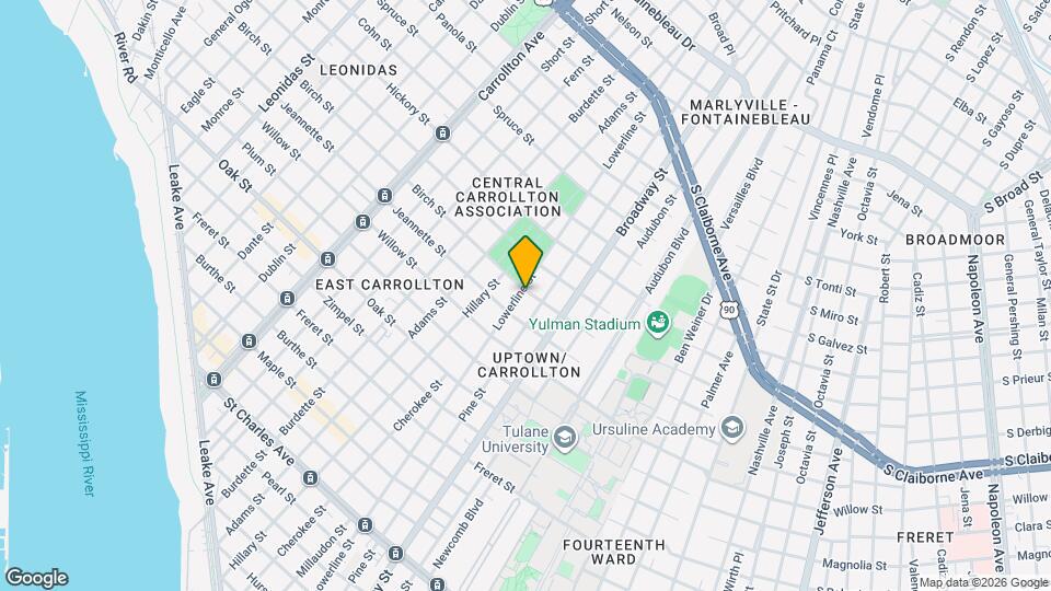 1531 Lowerline St Map and Location Details