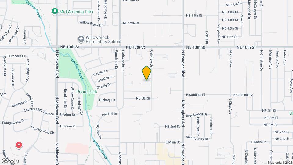 8709 Cedar Ridge Dr Map and Location Details