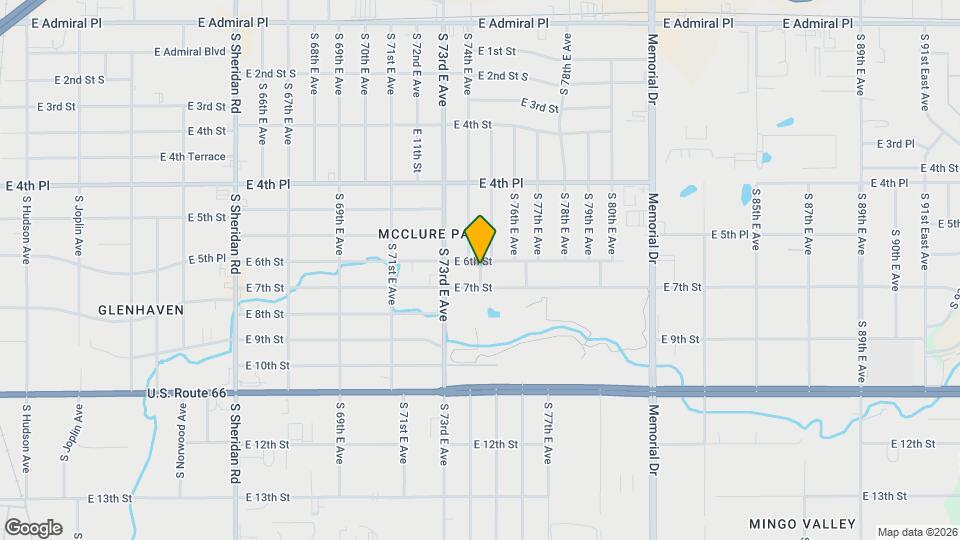 510 S 74th E Ave Mapa y Detalles de la Ubicación