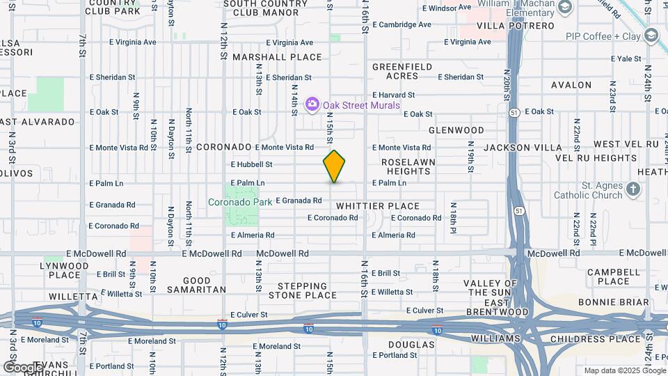 1501 E Palm Ln Map and Location Details