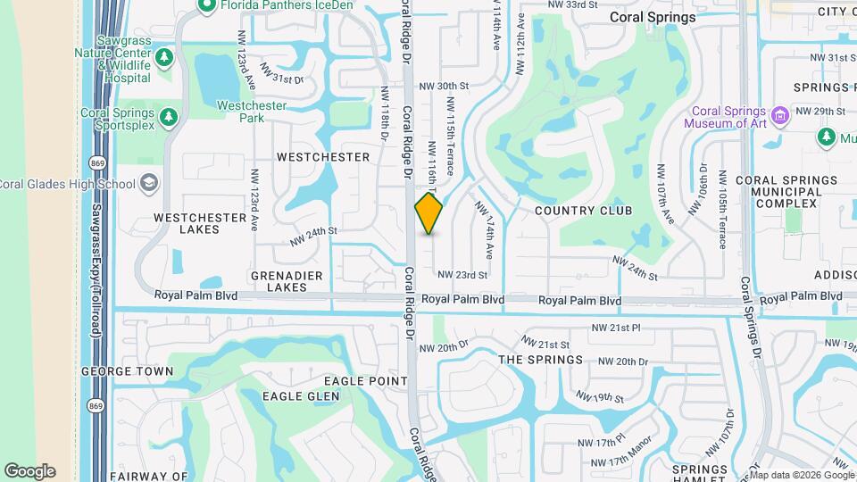 2430 NW 116th Terrace Map and Location Details