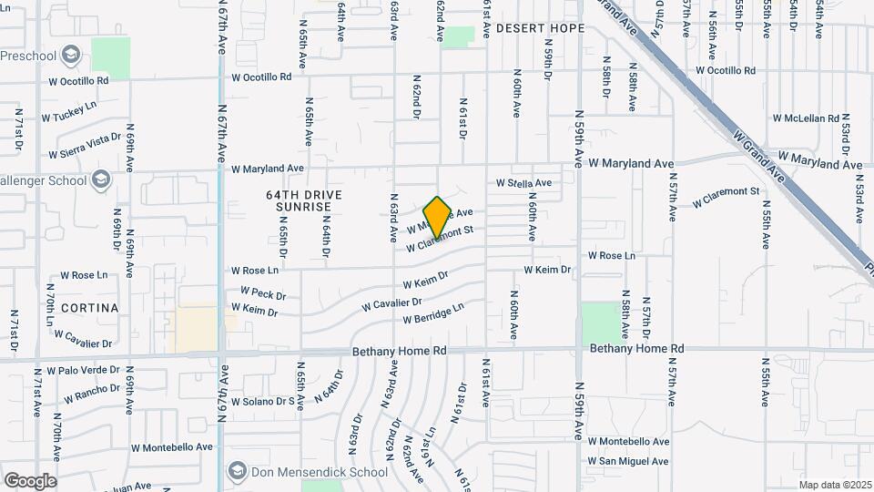 6213 W Claremont St Mapa y Detalles de la Ubicación