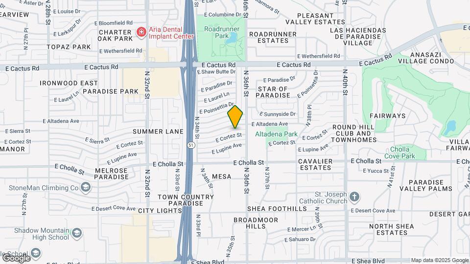 3528 E Cortez St Map and Location Details