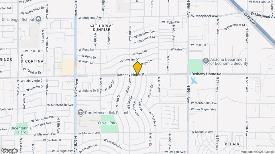 5849 N 62nd Dr Mapa y Detalles de la Ubicación