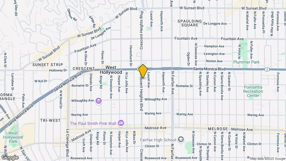 1020-1026 N. Crescent Heights Boulevard Map and Location Details