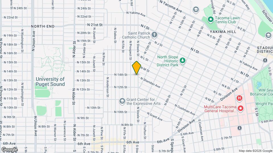 1230 N Steele St Map and Location Details