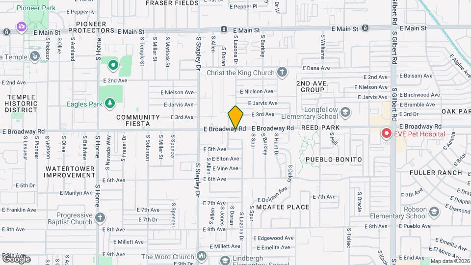 1335 E Broadway Rd Map and Location Details