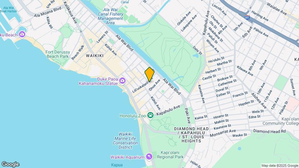 Waikiki Imperial Mapa y Detalles de la Ubicación