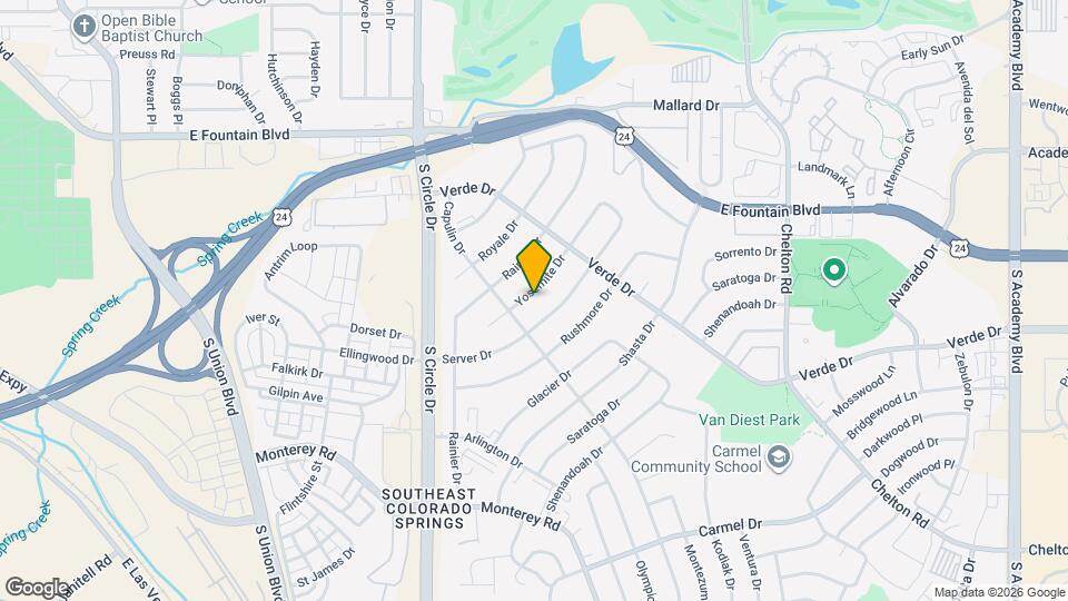 1311 Yosemite Dr Map and Location Details