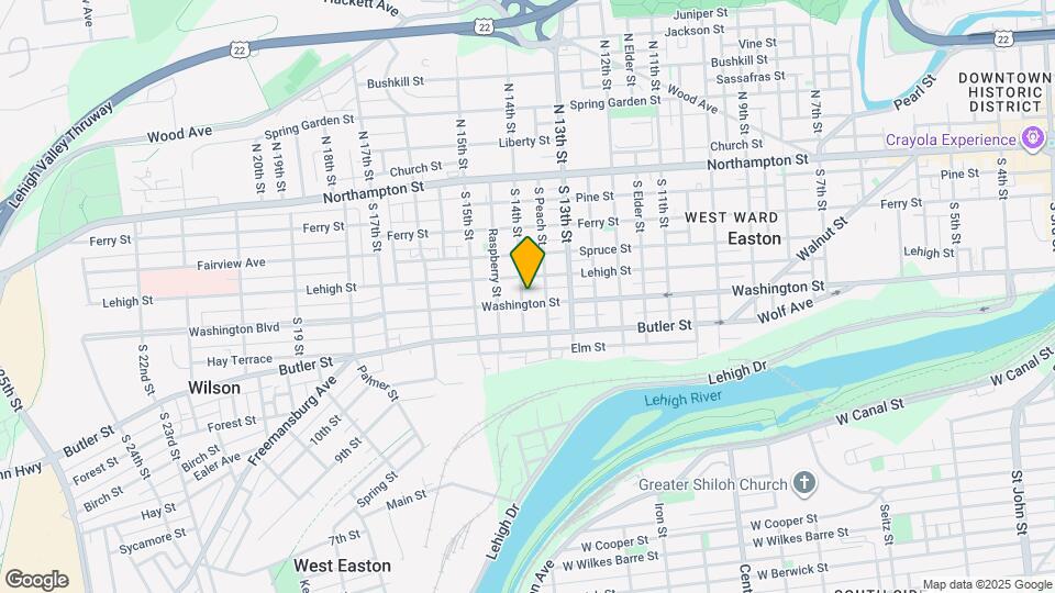 1349 Washington St Map and Location Details