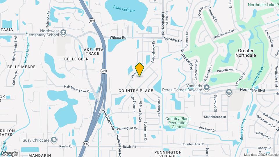 16107 Pebblebrook Dr Map and Location Details