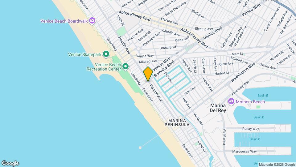 40 S Venice Blvd Mapa y Detalles de la Ubicación
