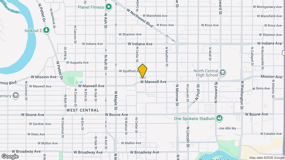 1308 W Maxwell Ave, Unit A Mapa y Detalles de la Ubicación