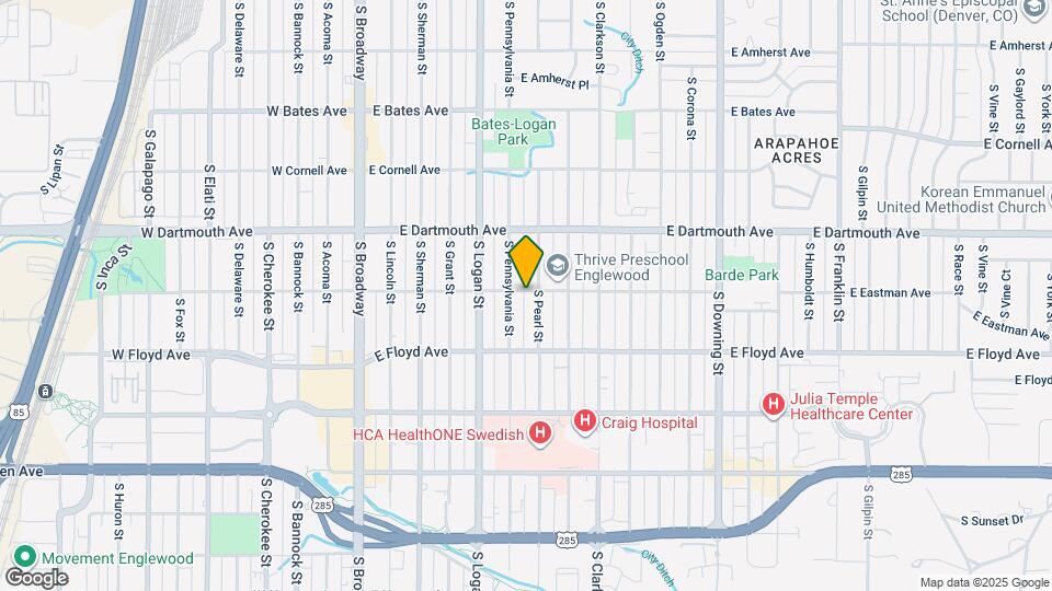 550 E Eastman Ave Map and Location Details