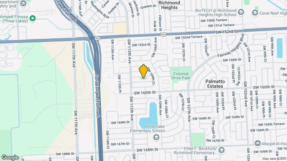 10975 SW 158th Terrace Map and Location Details