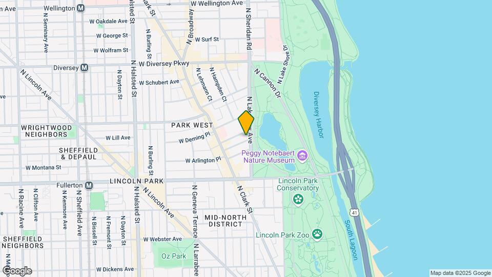 2500 N Lakeview Ave Map and Location Details