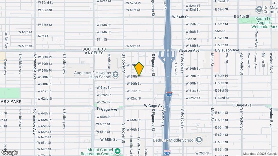 628 W 59th Pl Mapa y Detalles de la Ubicación