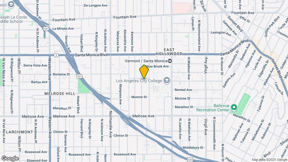 866 N Edgemont St Map and Location Details