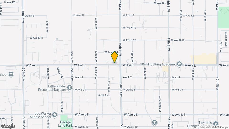 5021 W Ave L Map and Location Details