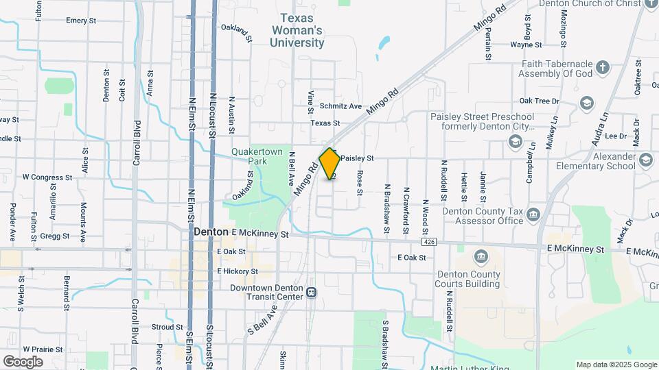 TWU Student Housing Map and Location Details