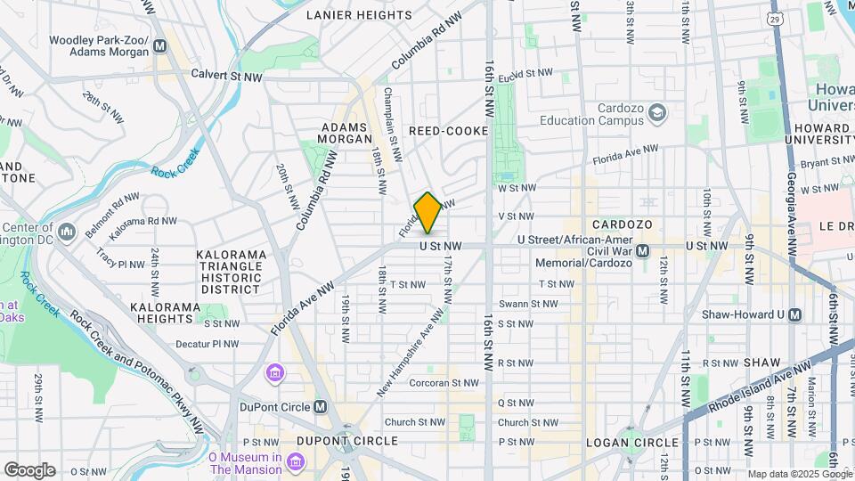 1729 U St NW Map and Location Details