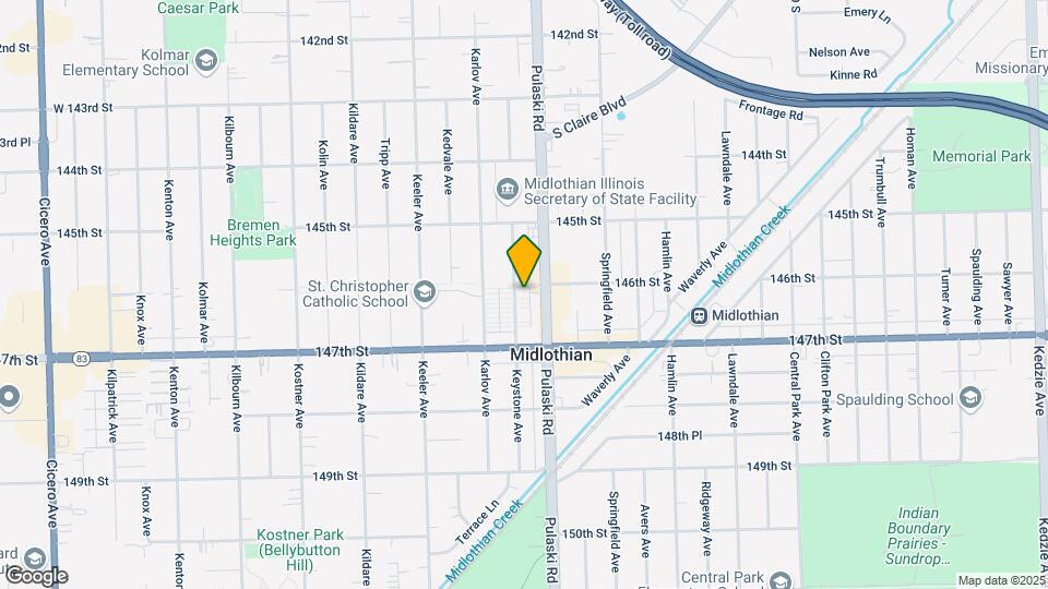 14601 S Keystone Ave Map and Location Details