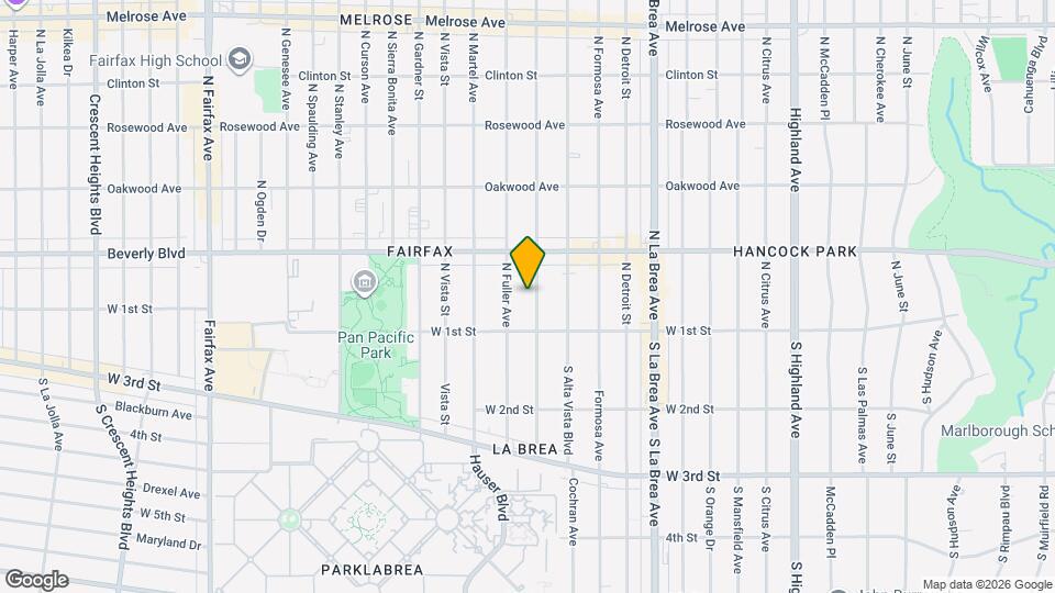 137 N Poinsettia Pl Map and Location Details