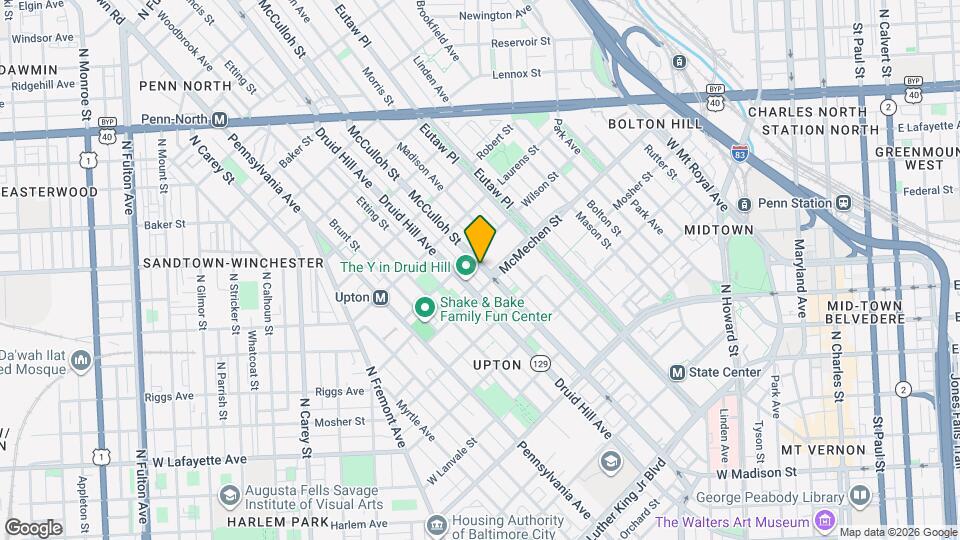 1614 McCulloh St Mapa y Detalles de la Ubicación