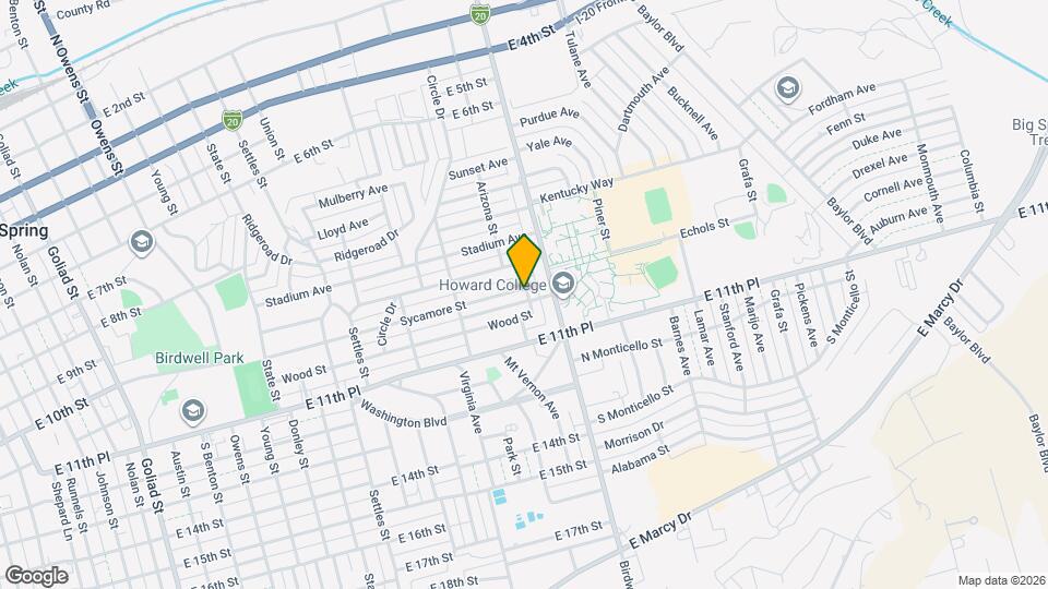 1602 Sycamore St Map and Location Details