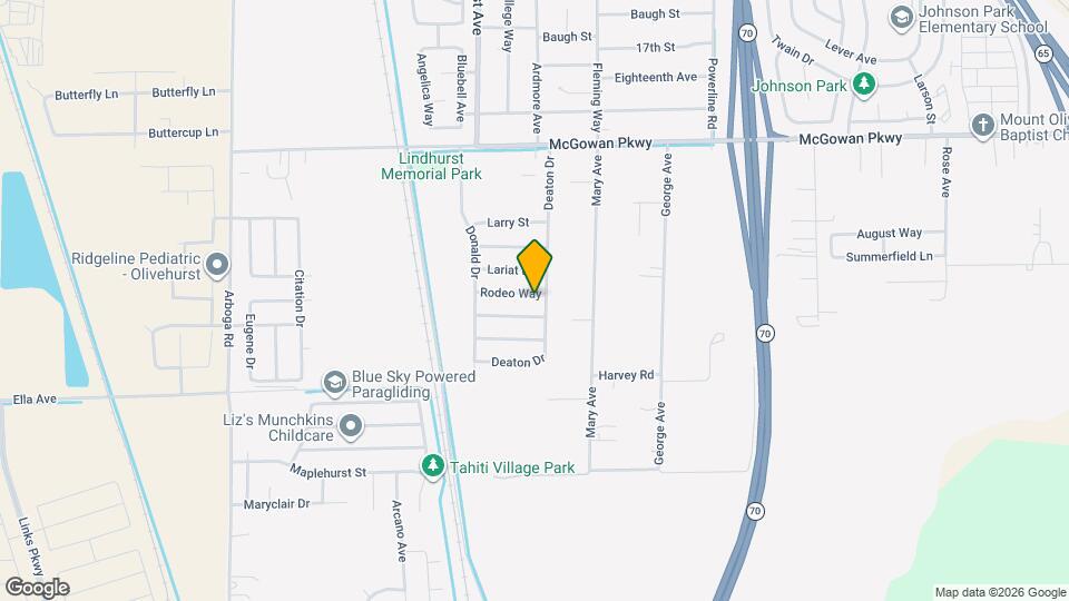 1620 Rodeo Way Map and Location Details