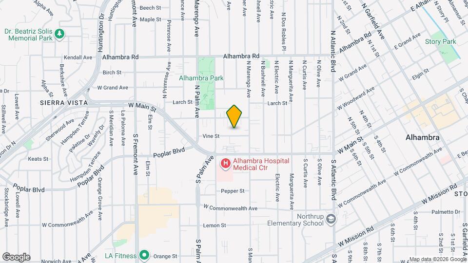 1801 Vine St Map and Location Details