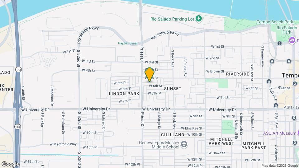 1320 W 6th St Map and Location Details