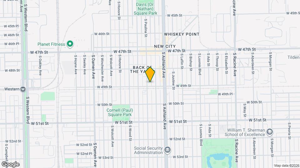 4849 S Paulina St Map and Location Details