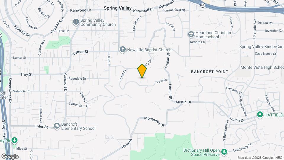 9400 Crest Dr Map and Location Details