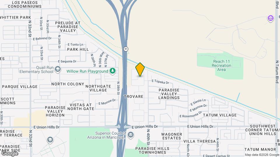 19205 N 39th Pl Map and Location Details