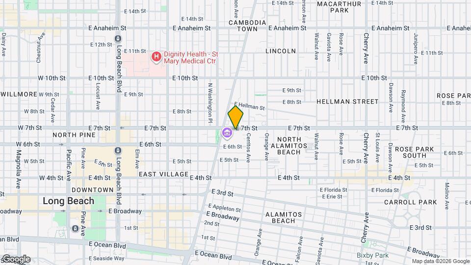 1046 E 7th St Map and Location Details