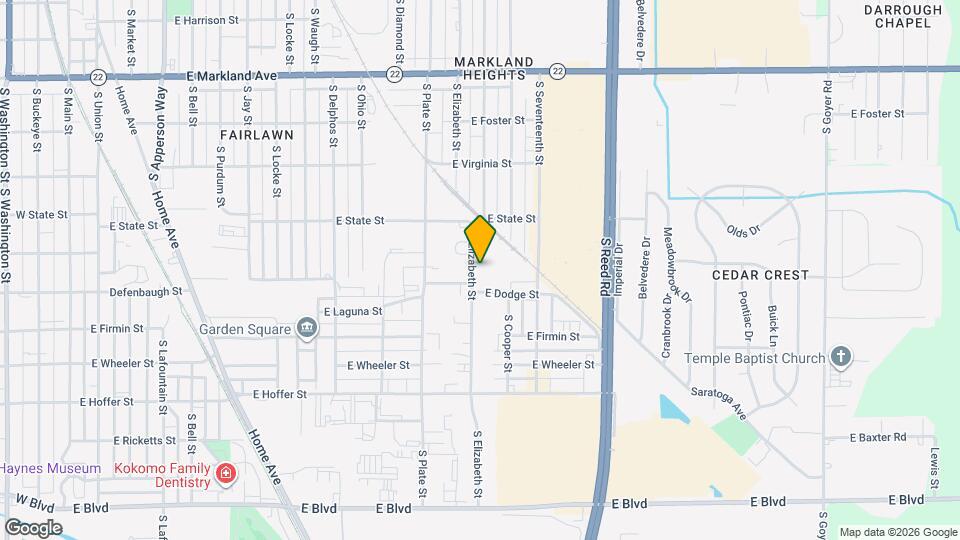 1332 S Elizabeth St Map and Location Details