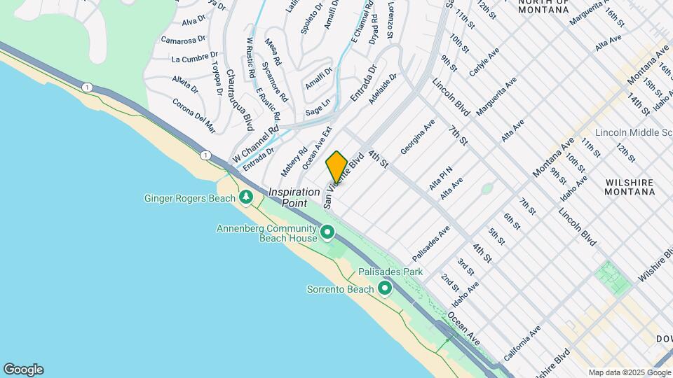 132-132 San Vicente Blvd Map and Location Details