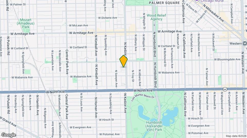 1726 N Kedzie Ave Map and Location Details