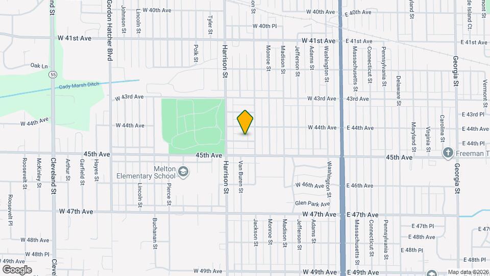 624 W 44th Pl Map and Location Details