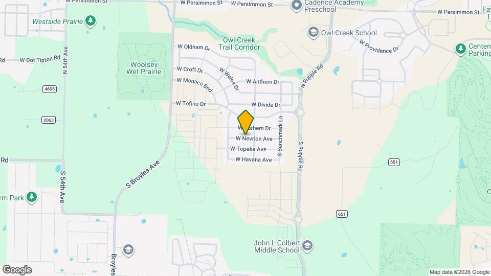 4462 W Newton Ave Map and Location Details