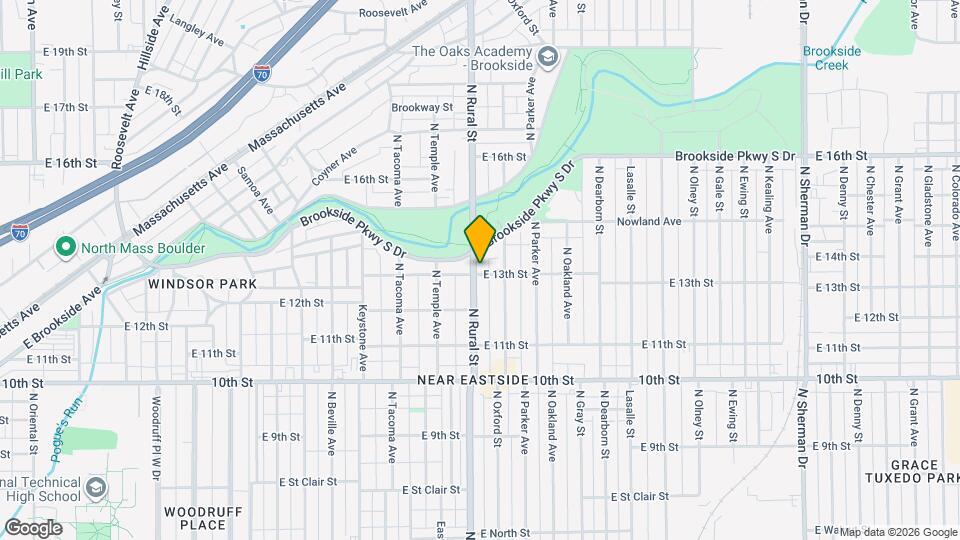 1301-1303 N Rural St Map and Location Details