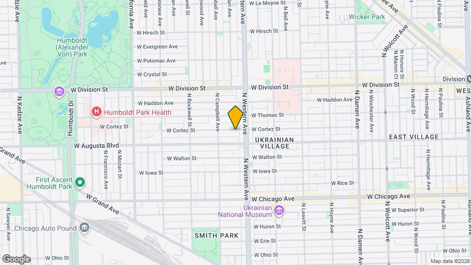 2423 W Cortez St, Unit Coach House Map and Location Details