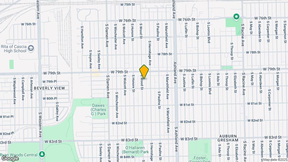 7935 S Wood St Map and Location Details