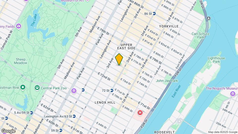 244 E 75th St Mapa y Detalles de la Ubicación