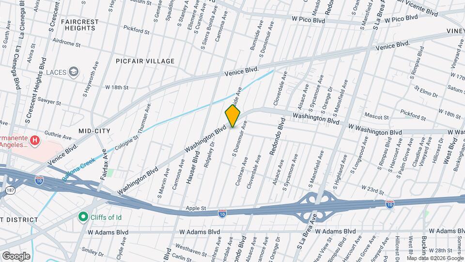 2016 Burnside Ave Mapa y Detalles de la Ubicación