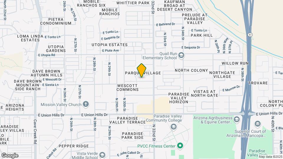 3104 E Siesta Ln Map and Location Details