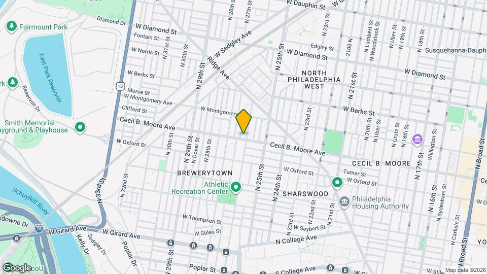 2607 Cecil B. Moore Ave Mapa y Detalles de la Ubicación