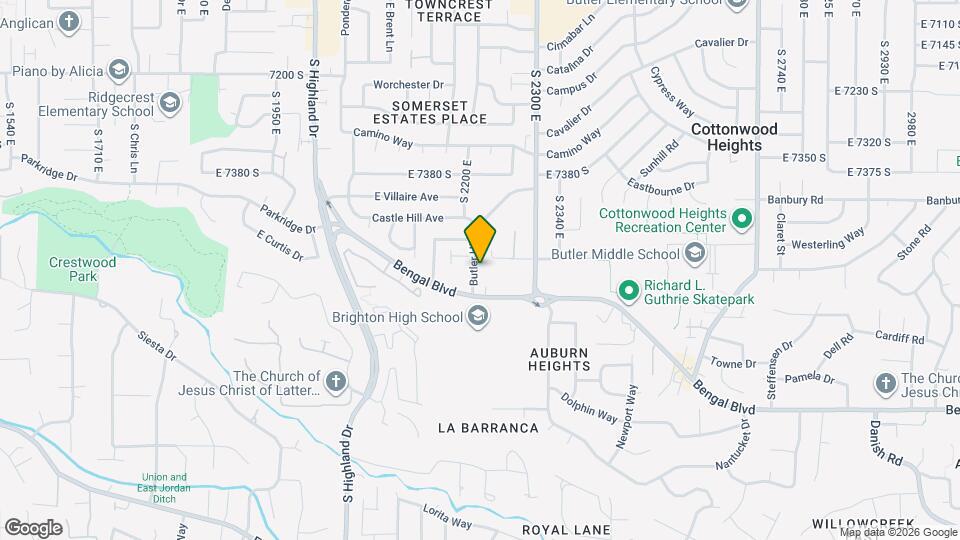 7547 S Butler Hills Dr Mapa y Detalles de la Ubicación