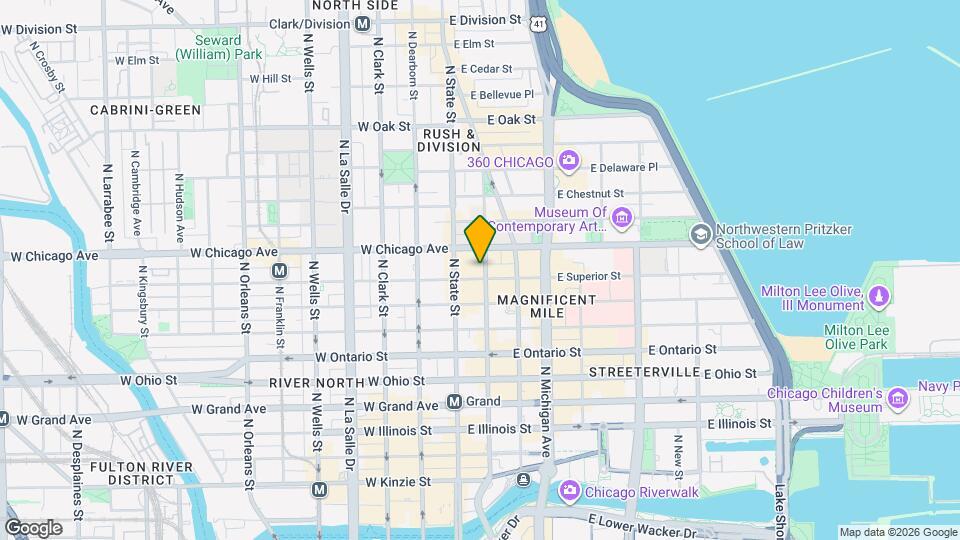 730 N Wabash Ave, Unit 908 Map and Location Details